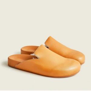 J. Crew Pacific Leather Sherpa Lined Clogs